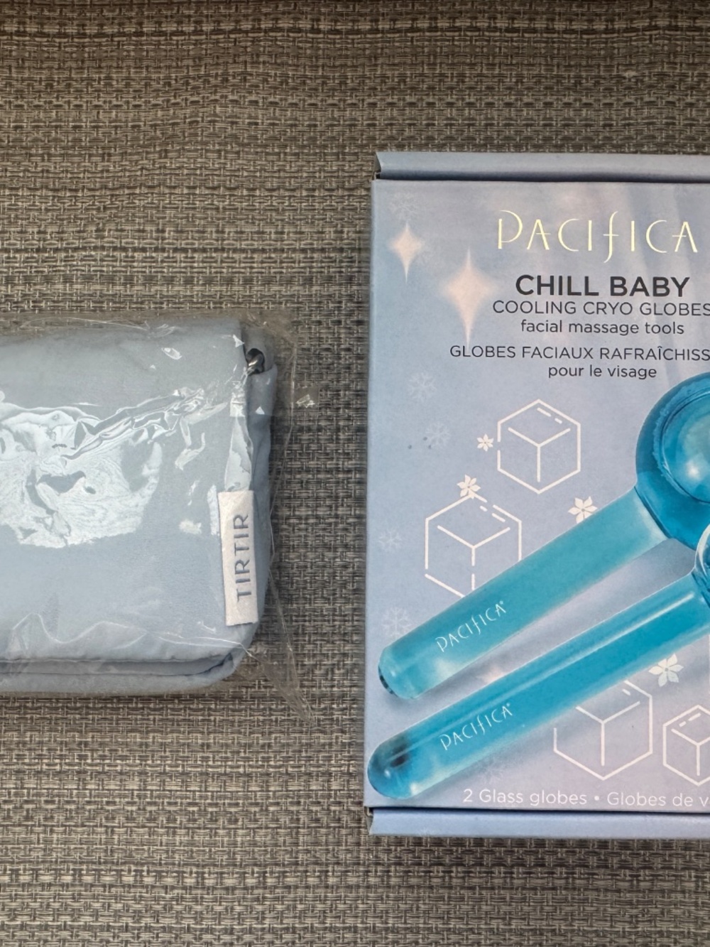 Brand New Pacifica Chill Baby Cooling Cryo Globes + Tirtir Pouch Set